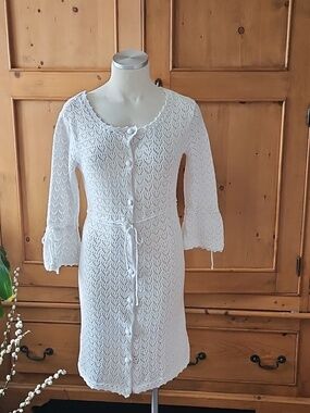 Tyler Boe White Crochet Dress Size XS